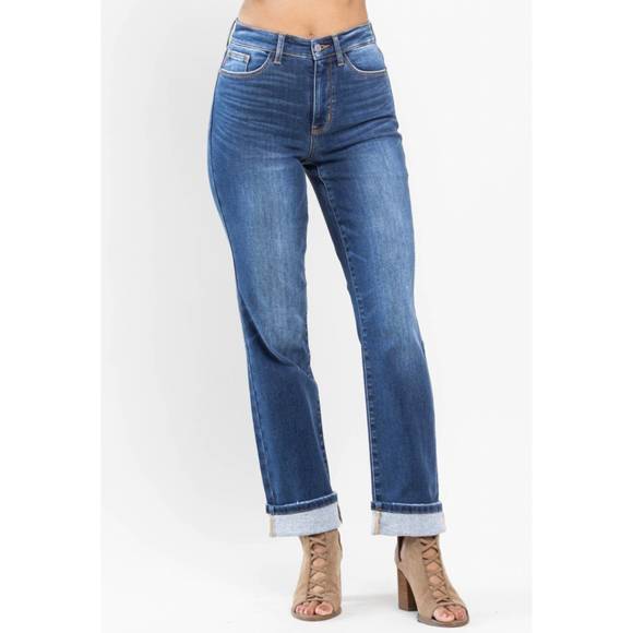 High Waist Column Straight Jean by Judy Blue